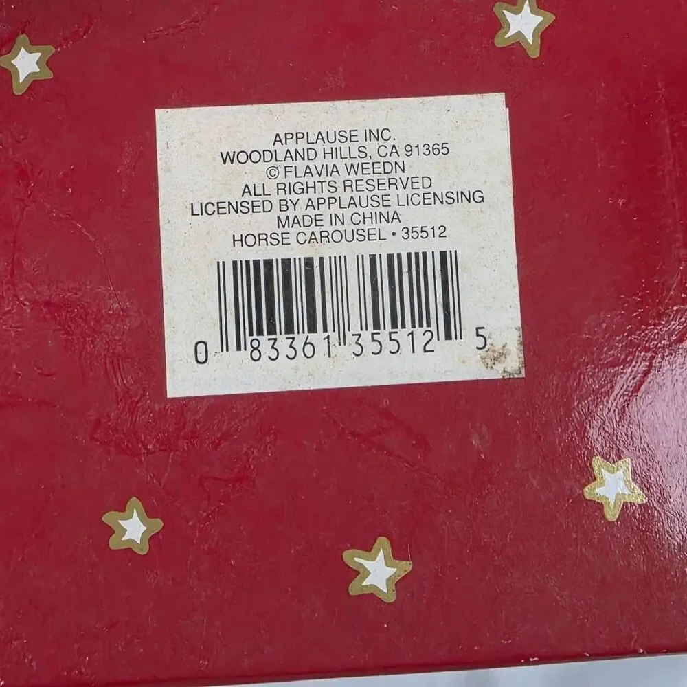 Flavia Weedn Horse Carousel Ornament Applause Vintage